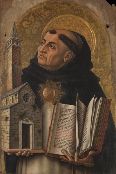 Św. Tomasz z Akwinu 1476 (tempera na topoli) autorstwa Carlo Crivelli