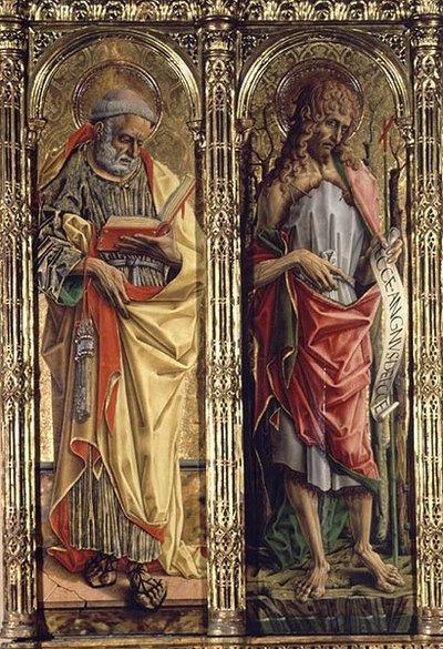 Św. Piotr i św. Jan Chrzciciel, fragment z poliptyku Sant