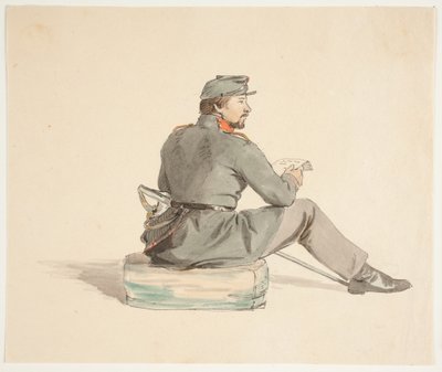 Czytanie żołnierz autorstwa Carlo Dalgas