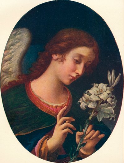 Anioł Zwiastowania, XVII wiek autorstwa Carlo Dolci
