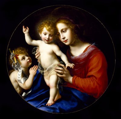 Matka Boska z Dzieciątkiem i św. Jan Chrzciciel autorstwa Carlo Dolci