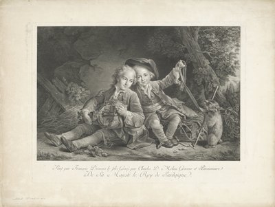 Dwóch chłopców ze świstakiem autorstwa Carlo Domenico Melini