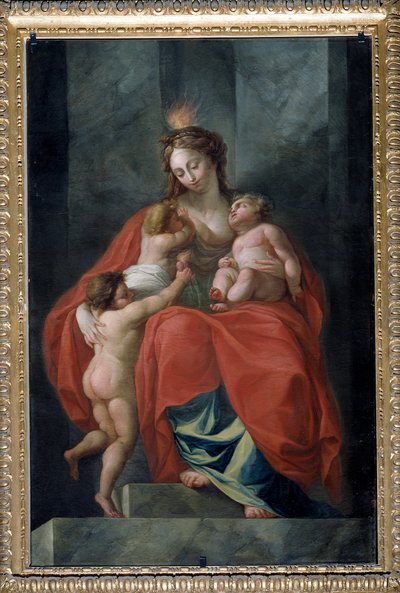 Alegoria trzynastu wartości republiki: dobroczynność (Malarstwo, po 1783) autorstwa Carlo Giuseppe Ratti