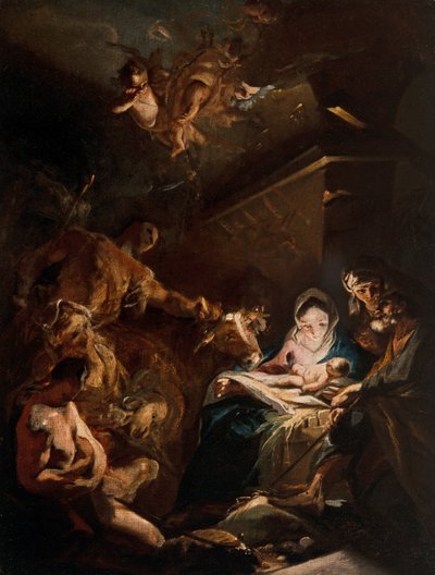 Adoracja pasterzy autorstwa Carlo Innocenzo Carlone