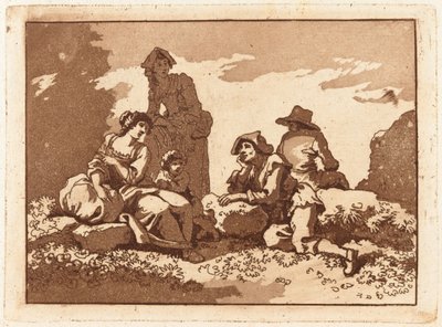 Rodzina w spoczynku autorstwa Carlo Labruzzi