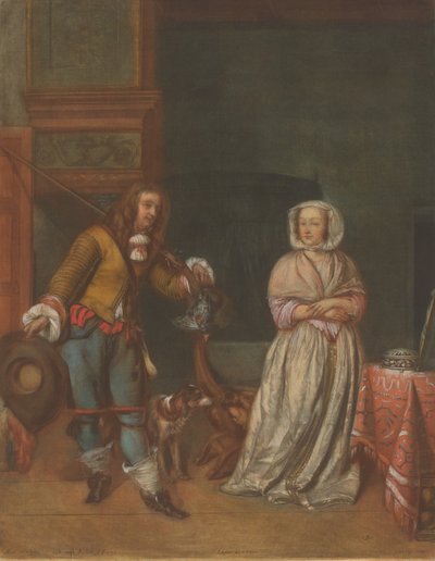 Łowca odwiedzający damę, 17831786. autorstwa Carlo Lasinio