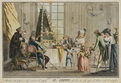 Il ceppo (Rodzina), z portfolio Giuochi, Trattenimenti e Feste Annue che si costumano w Toskanii, a zwłaszcza we Florencji (gry, rozrywki i coroczne uroczystości, które są zwyczajowe w Toskanii, a zwłaszcza we Florencji) autorstwa Carlo Lasinio
