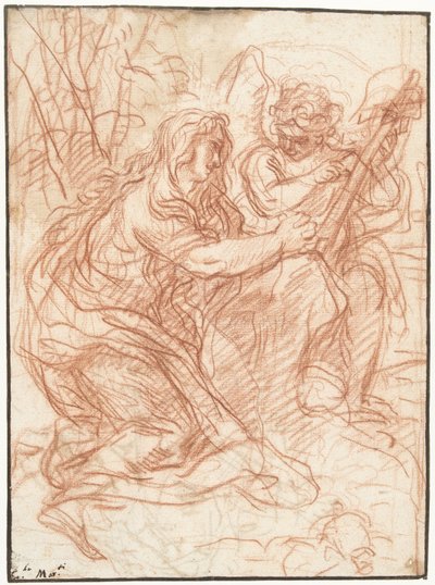 Maria Magdalena adorująca krzyż autorstwa Carlo Maratta