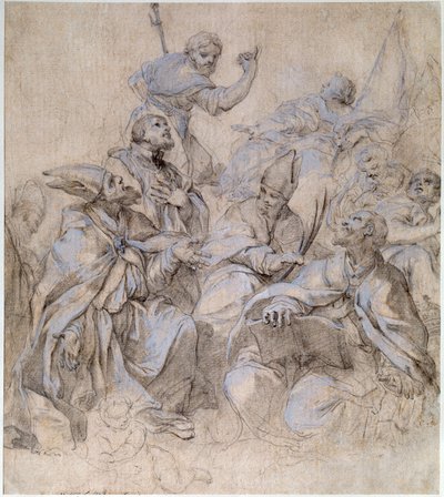 Szkic fresku dla kościoła Santa Maria del Popolo w Rzymie. autorstwa Carlo Maratta