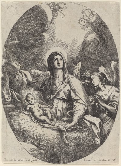 Święta Rodzina z Aniołami autorstwa Carlo Maratta