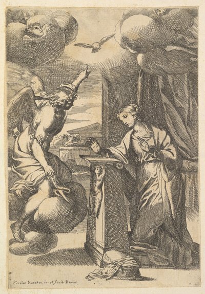 Zwiastowanie. autorstwa Carlo Maratta or Maratti