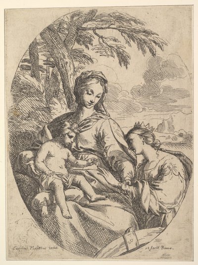 Wesele św Katarzyny. autorstwa Carlo Maratta or Maratti