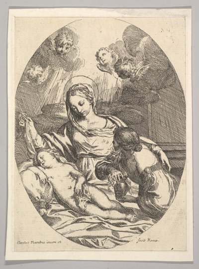 Dziewica z Dzieciątkiem ze św. Marią Magdaleną. autorstwa Carlo Maratta or Maratti