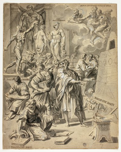 Alegoryczna scena w pracowni artysty autorstwa Carlo Maratti