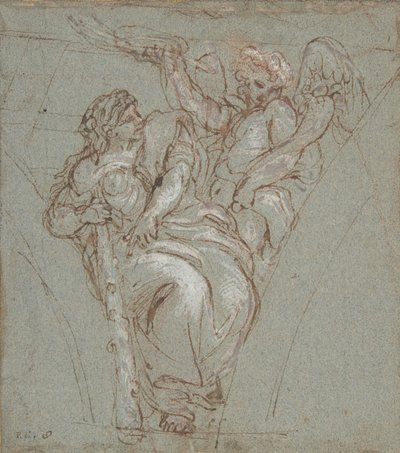 Cnota ukoronowana honorem, 1670-76. autorstwa Carlo Maratti