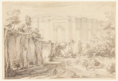 Projekt sali obrad, Villa Albani, Rzym, Włochy autorstwa Carlo Marchionni