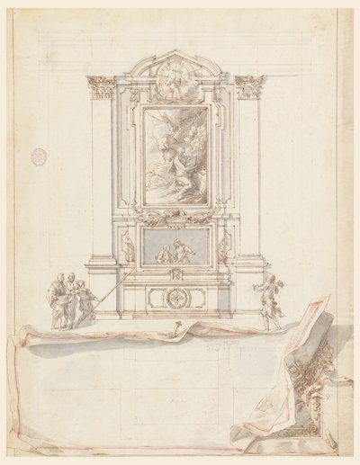 Projekt ołtarza autorstwa Carlo Marchionni