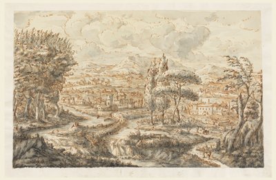 Rysunek, dolina, 1750-70 autorstwa Carlo Marchionni