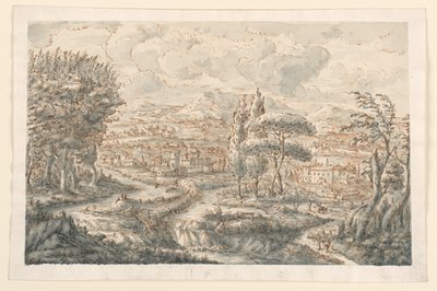 Rysunek, dolina, 1750-70 autorstwa Carlo Marchionni