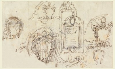 Rysunki, szkice, 1740-58 autorstwa Carlo Marchionni