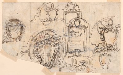 Rysunki, szkice, 1740-58 autorstwa Carlo Marchionni