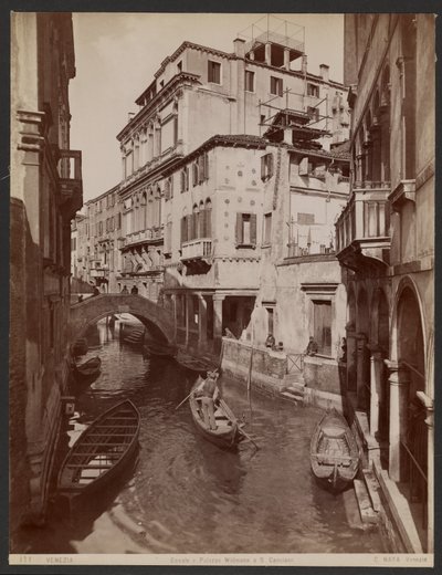 Canal i Widmann Palazzo w St. Canciano autorstwa Carlo Naya
