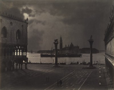 Wenecja: spoglądanie św. Marka na San Giorgio Maggiore w świetle księżyca autorstwa Carlo Naya