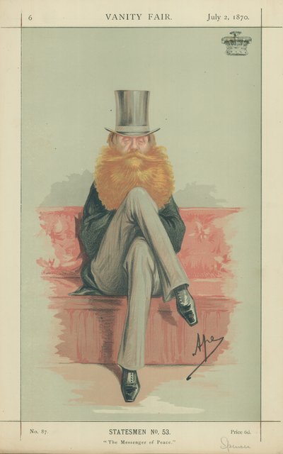 Earl Spencer, Posłaniec pokoju, 2 lipca 1870, komiks Vanity Fair autorstwa Carlo Pellegrini