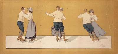 Trylogia łyżwiarstwa figurowego (kolor lito) autorstwa Carlo Pellegrini