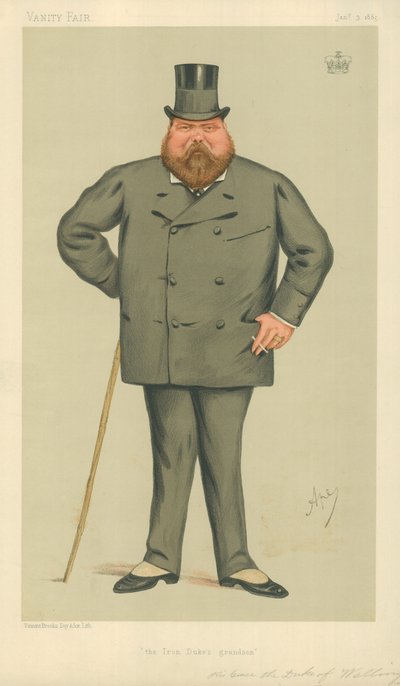 Jego Miłość Książę Wellington, Wnuk Żelaznego Księcia, 3 stycznia 1885, komiks Vanity Fair autorstwa Carlo Pellegrini