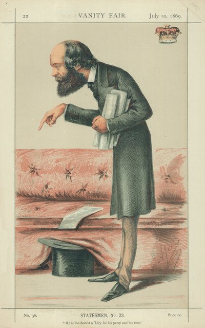 Markiz Salisbury, Jest zbyt uczciwym torysem jak na swoją imprezę i swój czas, 10 lipca 1869, komiks Vanity Fair autorstwa Carlo Pellegrini