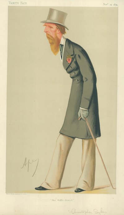 Pan Christopher Sykes, Przyjaciel mewy, 14 listopada 1874, komiks Vanity Fair autorstwa Carlo Pellegrini