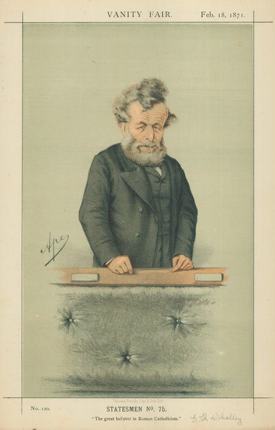 Pan George Hammond Whalley, Wielki wyznawca rzymskiego katolicyzmu, 18 lutego 1871, rysunek Vanity Fair autorstwa Carlo Pellegrini