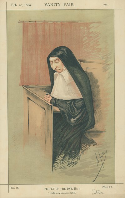 Pani Starr, czułem się bardzo nieswojo, 20 lutego 1869, komiks Vanity Fair autorstwa Carlo Pellegrini