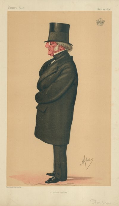 Philip-Henry Stanhope Stanhope, Szlachetny pisarz, 23 maja 1874, komiks Vanity Fair autorstwa Carlo Pellegrini
