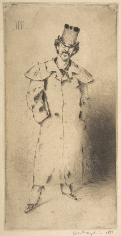 Portret Whistlera, 1881. autorstwa Carlo Pellegrini
