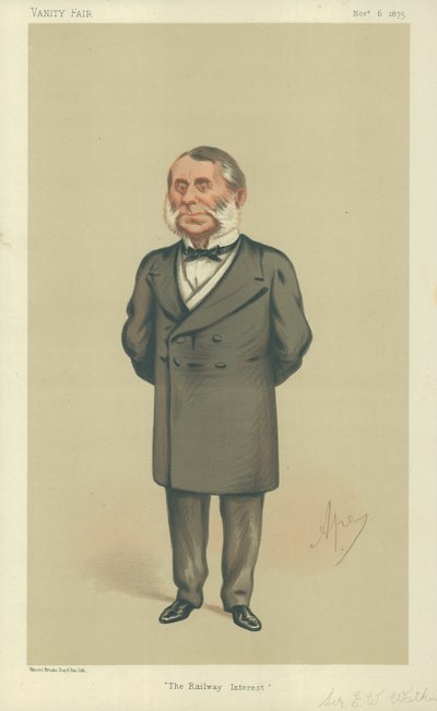 Sir Edward William Watkin, The Railway Interest, 6 listopada 1875 r., komiks Vanity Fair autorstwa Carlo Pellegrini