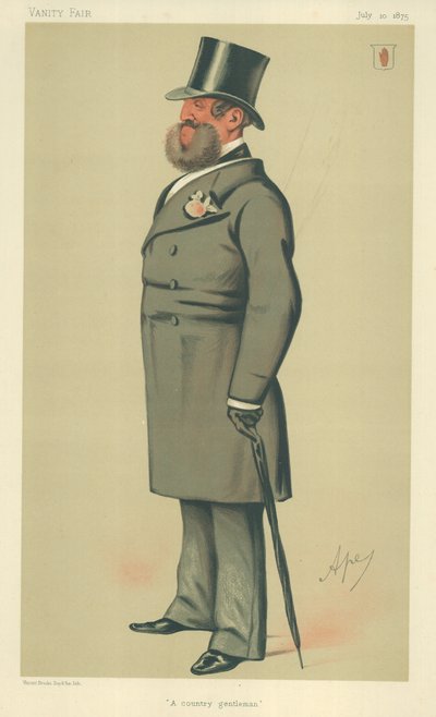 Sir Henry Josias Stracey, dżentelmen ze wsi, 10 lipca 1875, komiks Vanity Fair autorstwa Carlo Pellegrini