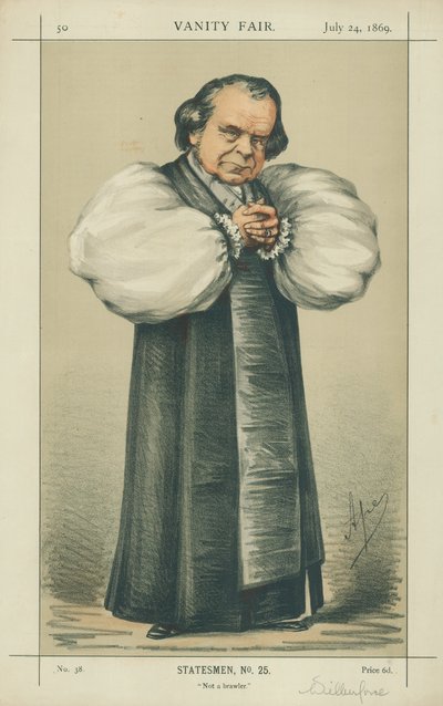 Biskup Oksfordu, nie awanturnik, 24 lipca 1869, komiks Vanity Fair autorstwa Carlo Pellegrini