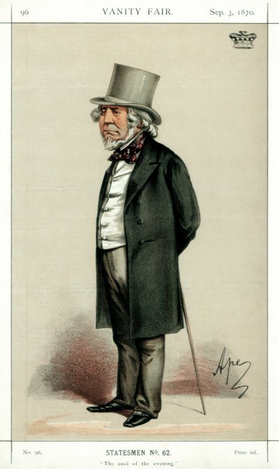Chłód wieczoru, Lord Houghton, angielski poeta i polityk, 1870. autorstwa Carlo Pellegrini