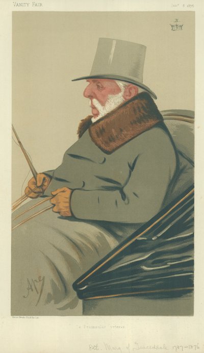 Markiz Tweddale, weteran z półwyspu, 8 stycznia 1876, rysunek Vanity Fair autorstwa Carlo Pellegrini