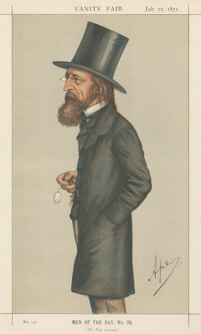 The Poet Laureate, Lord A. Tennyson (seria Vanity Fair) autorstwa Carlo Pellegrini