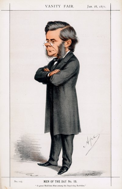 Thomas Henry Huxley, brytyjski biolog, 1871 r. autorstwa Carlo Pellegrini