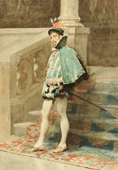 Studium dworzanina, 1877. autorstwa Carlo Randanini