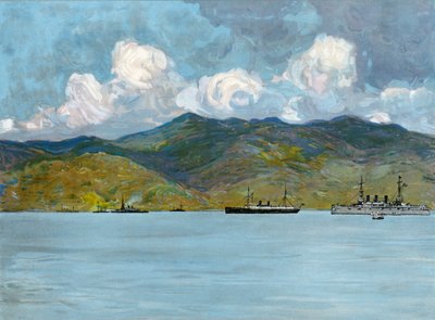 Nasze statki wojenne u wybrzeży niedaleko Santiago de Cuba, 3 czerwca 1898 r. autorstwa Carlton Theodore Chapman