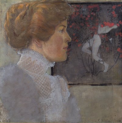 portret damy autorstwa Carola Nahowska