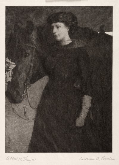 Pani i koń, 1887. autorstwa Caroline Amelia Powell