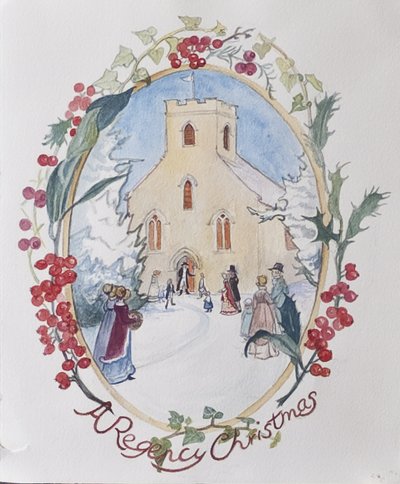 Regency Christmas, 2008 (wc na papierze) autorstwa Caroline Hervey-Bathurst