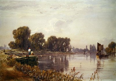 Widok na Tamizę (akwarela na papierze) autorstwa Caroline Lucy Scott