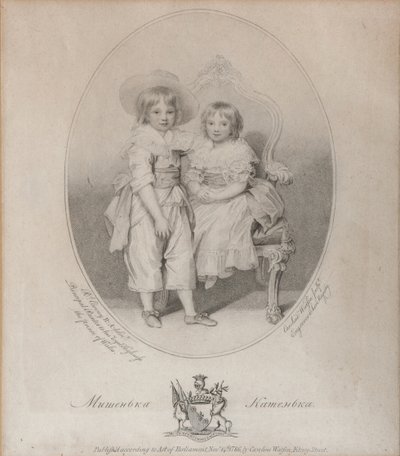 Portret hrabiego Michaiła Siemionowicza Woroncowa 1782-1856 i hrabiny Jekateriny Siemionowna Woront autorstwa Caroline Watson
